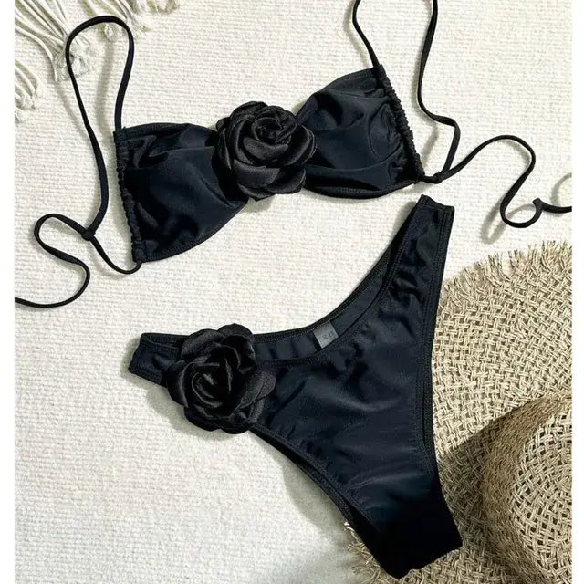 Glam rose bikini set