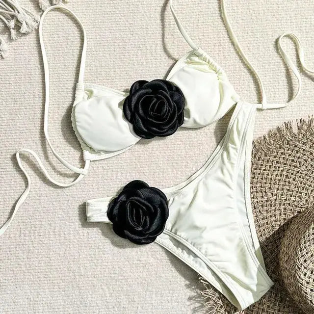 Glam rose bikini set