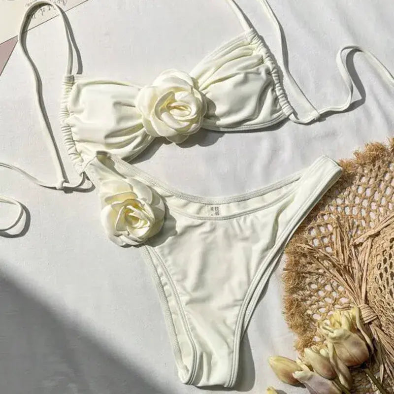 Glam rose bikini set